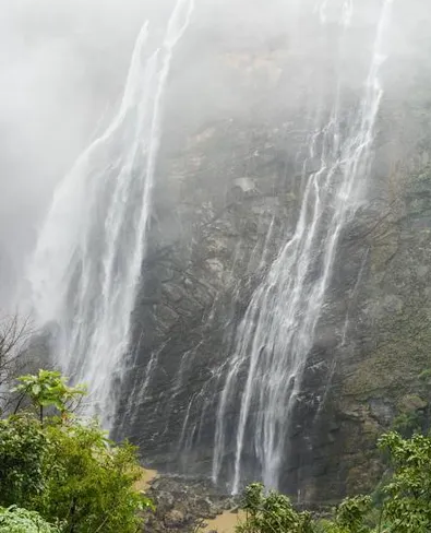 Seetharkundu Waterfalls 100 feet cascade near eco resort Kollengode