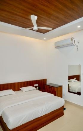 Eco-luxury room with hill view balcony at Seetharkundu Resorts, Kollengode, Palakkad